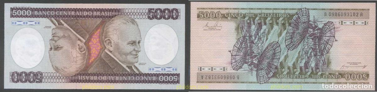 International Banknotes: 5764 BRASIL 1985 BRASIL 5000 CRUZEIROS 1985