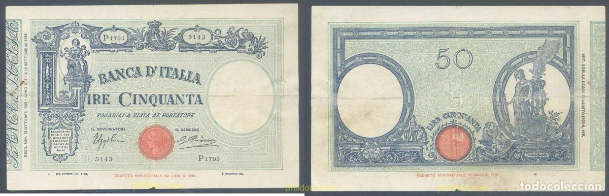 Billetes extranjeros: 6071 ITALIA 1935 ITALIA 50 LIRE 1935