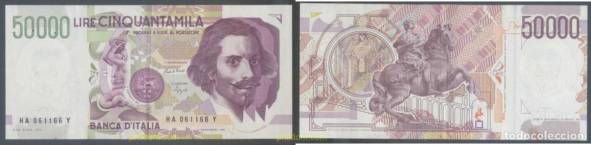 Billetes extranjeros: 6114 ITALIA 1992 ITALIA 50000 LIRAS 1992
