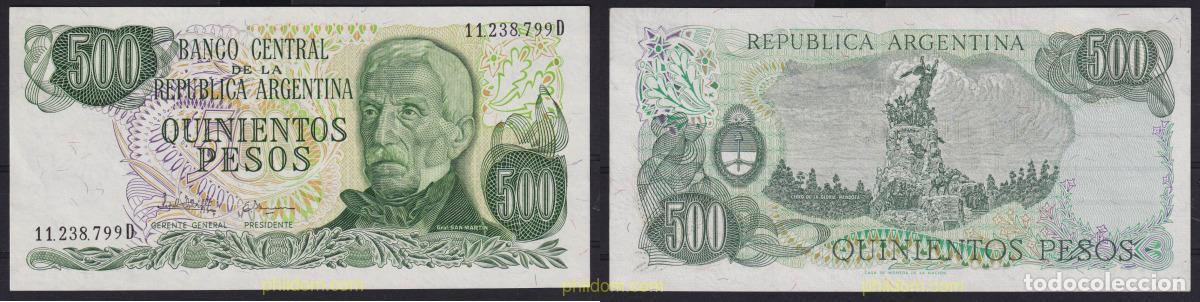 Banconote internazionali: 6837 ARGENTINA 1977 ARGENTINA 1977 500 PESOS