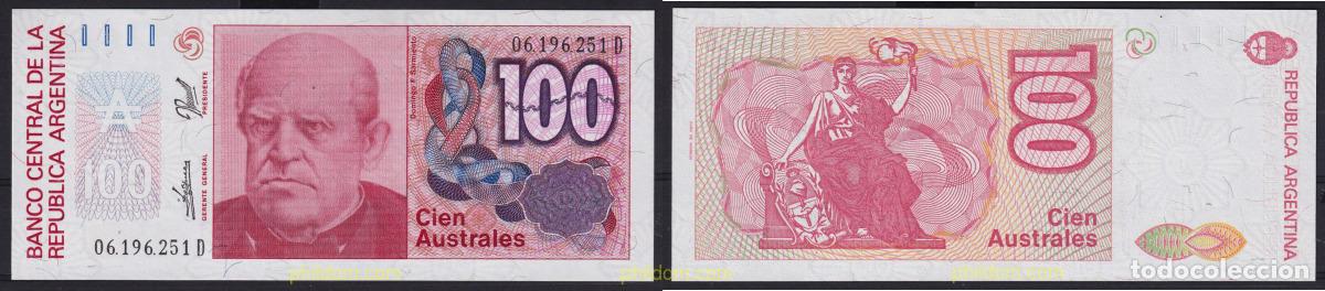 Banconote internazionali: 6857 ARGENTINA 1985 ARGENTINA 100 AUSTRALES 1985