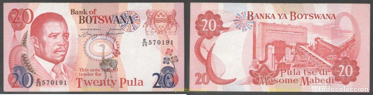 Banconote internazionali: 7287 BOTSWANA 1992 BOTSWANA 20 PULA 1992
