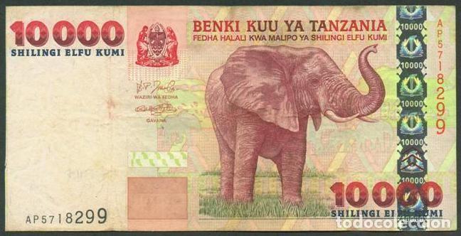 Billetes extranjeros: TANZANIA. 10000 shillings (2003).