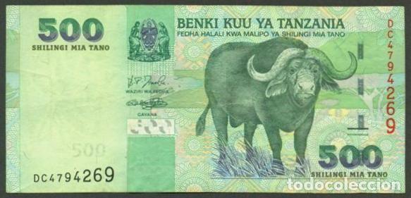 Billetes extranjeros: TANZANIA. 500 shillings S/F(2003). Pick 35. Fauna.