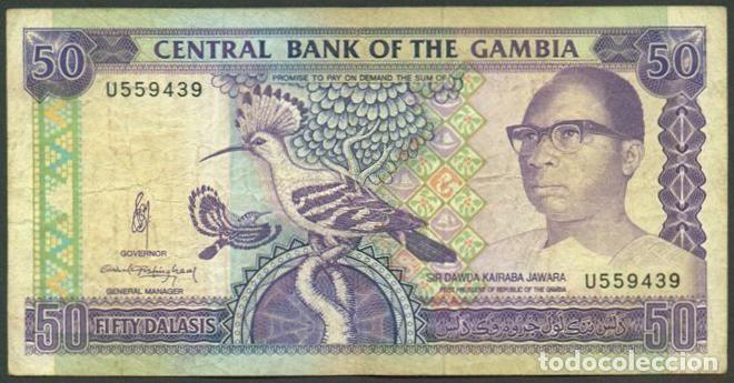 Billetes extranjeros: GAMBIA. 50 dalasis (1989). Pick 15.
