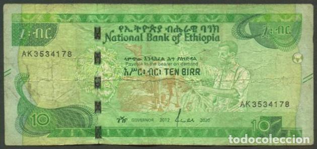 Billetes extranjeros: ETIOPIA. 10 birr 2012/2020.
