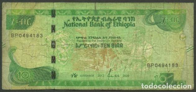 Billetes extranjeros: ETIOPIA. 10 birr 2012/2020.