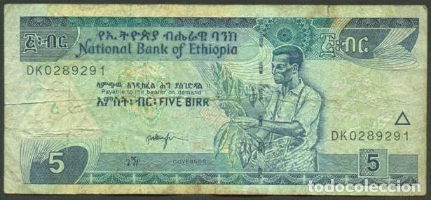 Billetes extranjeros: ETIOPIA. 5 birr 2009/2017