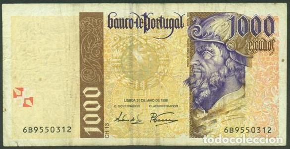 Billetes extranjeros: PORTUGAL. 1000 escudos 21.5.1998.