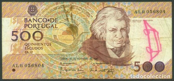 Billetes extranjeros: PORTUGAL. 500 escudos 20.11.1987.