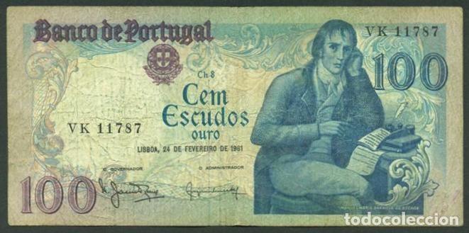 Billetes extranjeros: PORTUGAL. 100 escudos 24.2.1981. 2 letras en el prefijo.