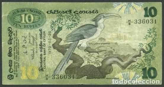 Billetes extranjeros: SRI LANKA. (Banco de Ceylon). 10 rupees 1979. Pick 85.