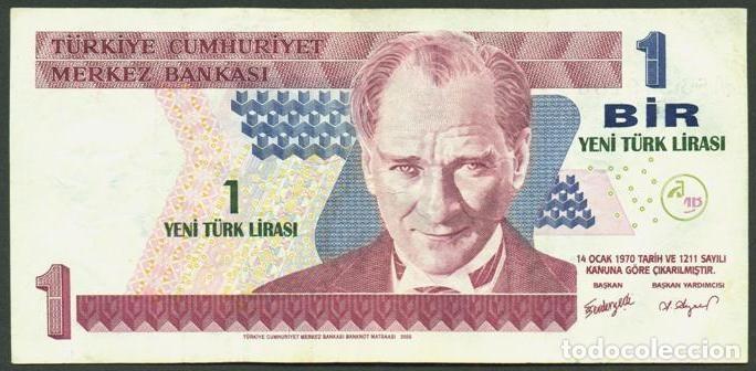 Billetes extranjeros: TURQUIA. 1 Lira nueva 2005. Pick 216. Serie A.