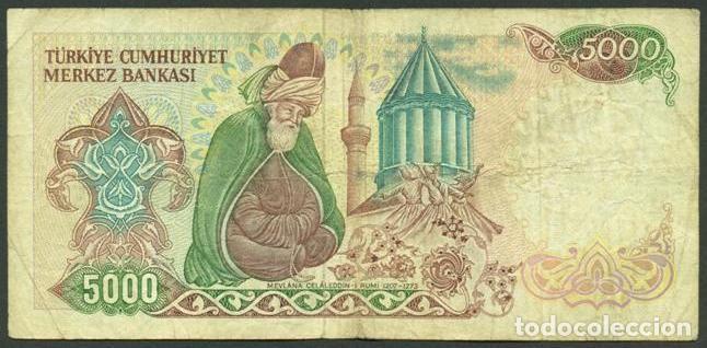 Billetes extranjeros: TURQUIA. 5000 lira L.1970 (1985). Pick 197. Serie E.