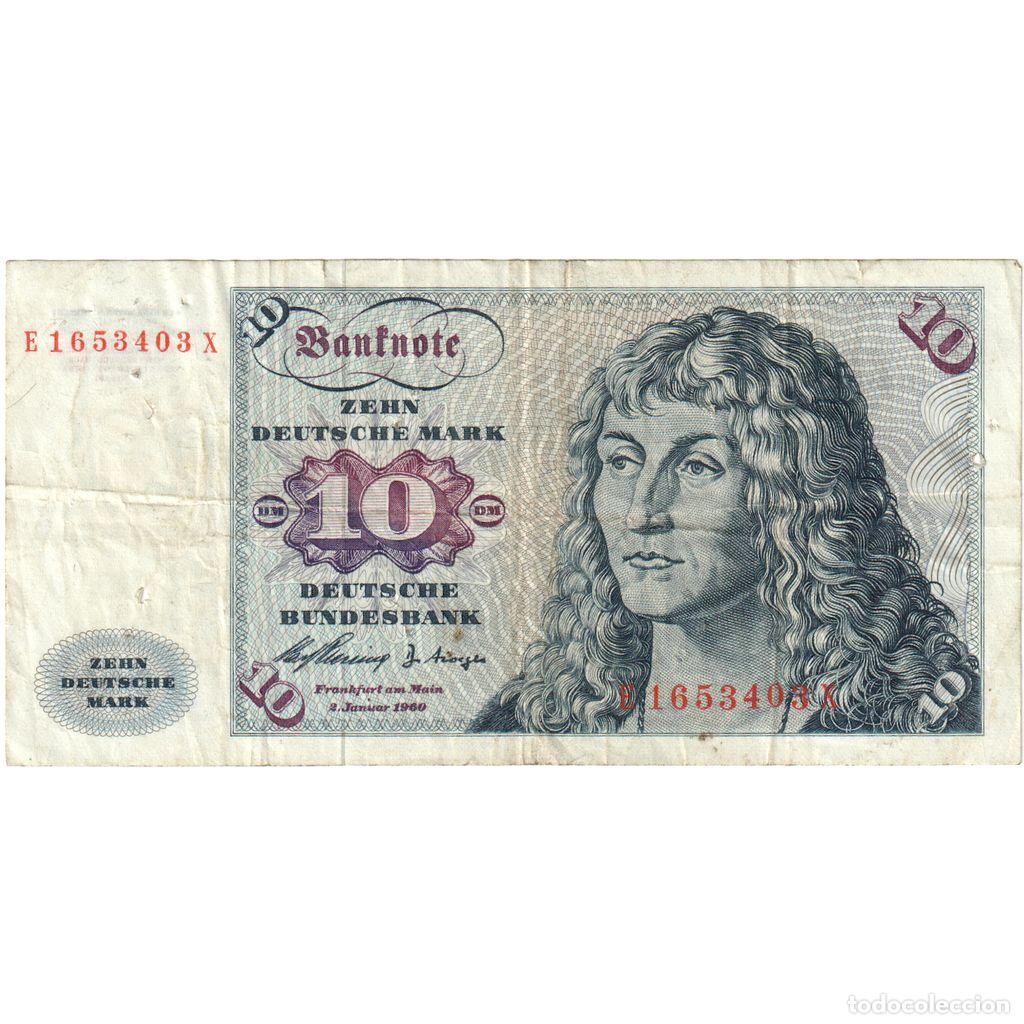 Billetes extranjeros: [#335762] ALEMANIA - REP&Uacute;BLICA FEDERAL, 10 Deutsche Mark, 1960-01-02, RC