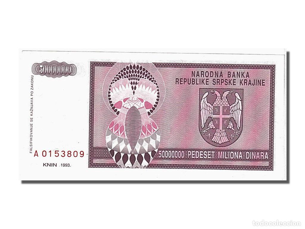 Billetes extranjeros: [#104536] Billete, 50 Million Dinara, 1993, Croacia, UNC