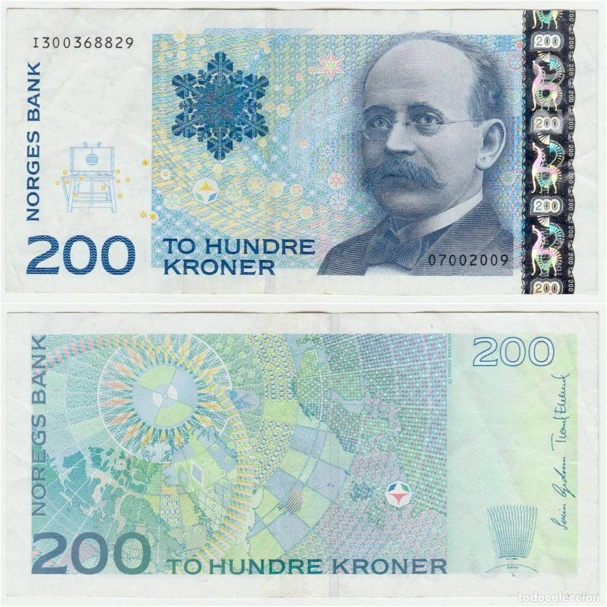 Billetes extranjeros: Noruega 200 Coronas 2009 n/s I300368829 Circulado (el billete de la foto)