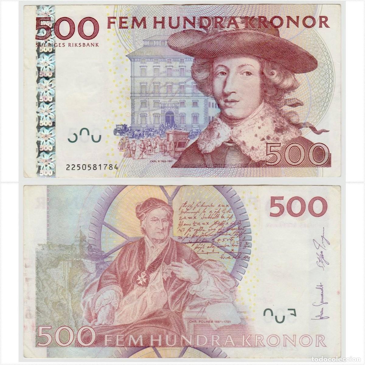 Billetes extranjeros: Suecia 500 Coronas n/s 2250581784 Circulado (el billete de la foto)
