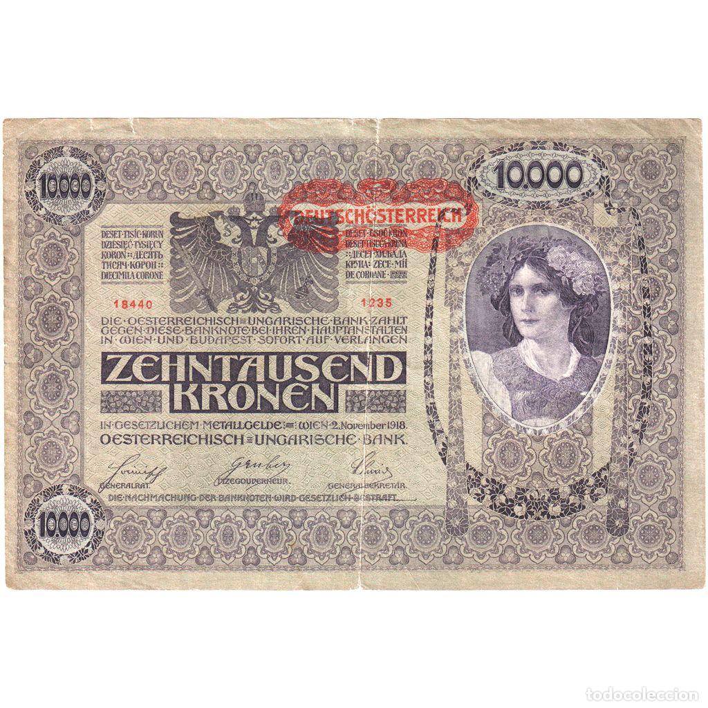 Billetes extranjeros: [#1233381] Hungr&iacute;a, 10,000 Korona, 1918-11-02, BC+
