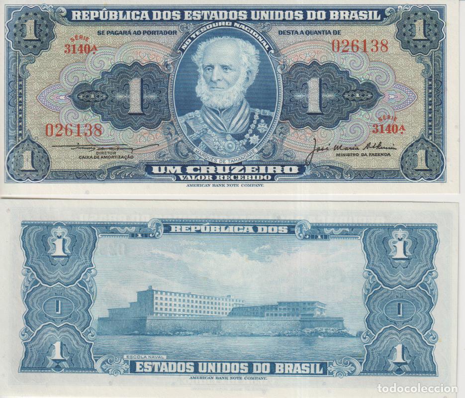 Billetes extranjeros: Brasil 1 cruzeiro Pick 150 c SC/UNC