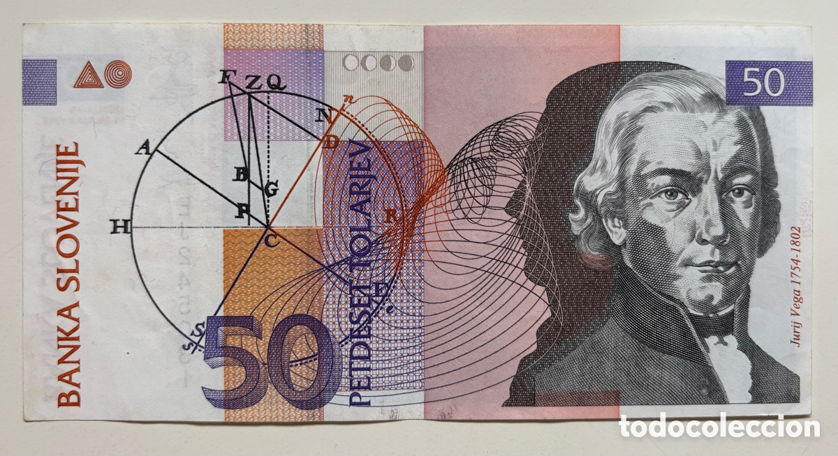 Billetes extranjeros: Billete ESLOVENIA 50 Tolarjev 1992