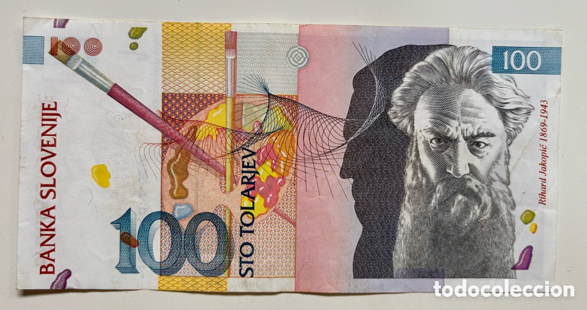 Billetes extranjeros: Billete ESLOVENIA 100 Tolarjev 1992