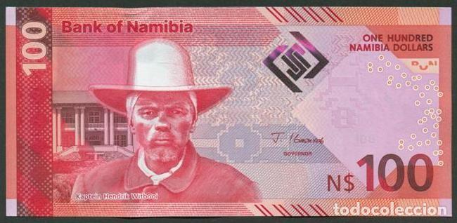 Billetes extranjeros: NAMIBIA. 100 $ 2025. S/C. Hibrido. Fauna, antilopes.