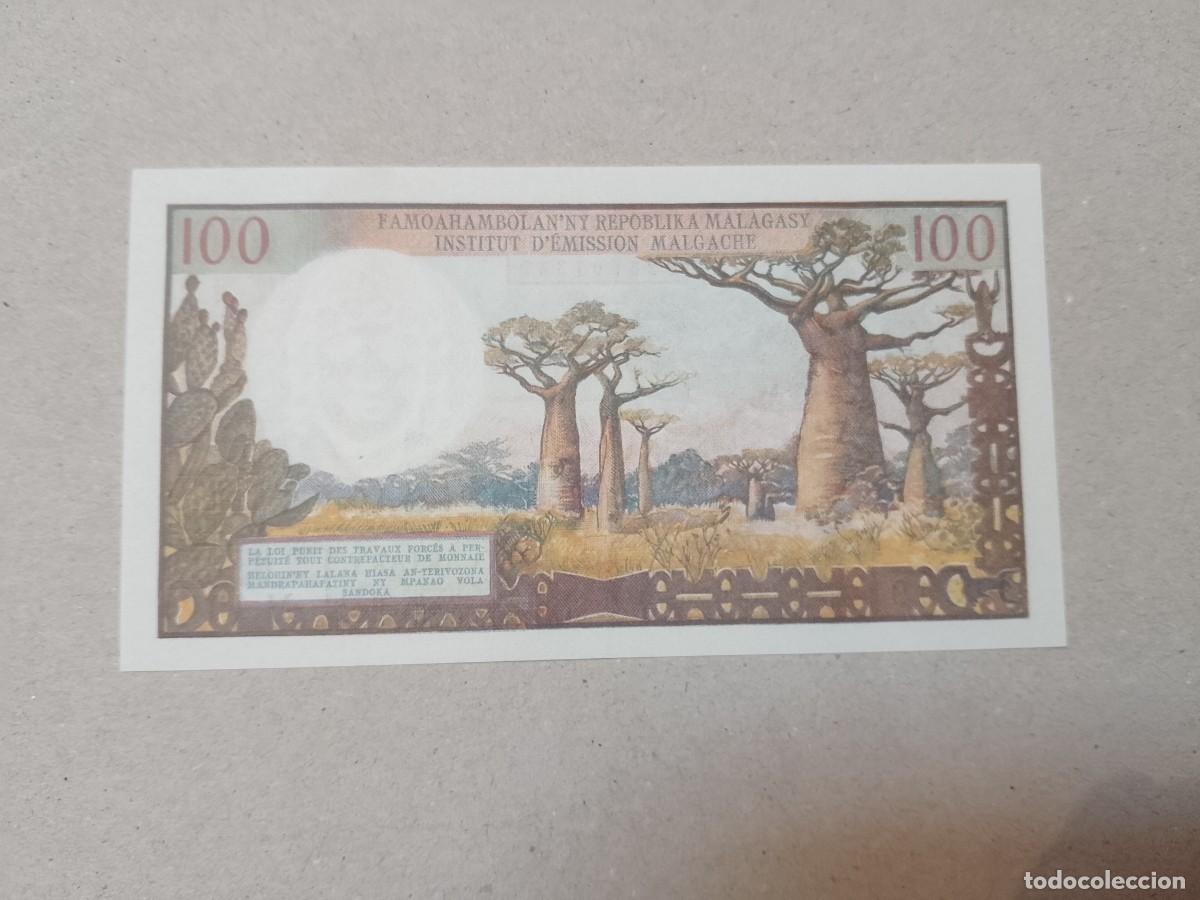 Billetes extranjeros: Billete Madagascar, 100 francs, a&ntilde;o 1969