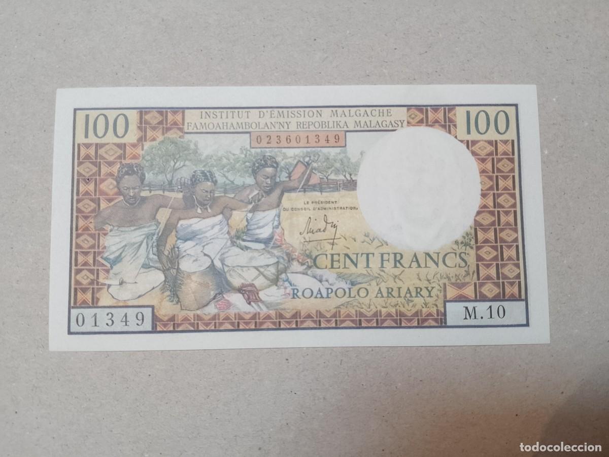 Billetes extranjeros: Billete Madagascar, 100 francs, a&ntilde;o 1969 - Foto 2