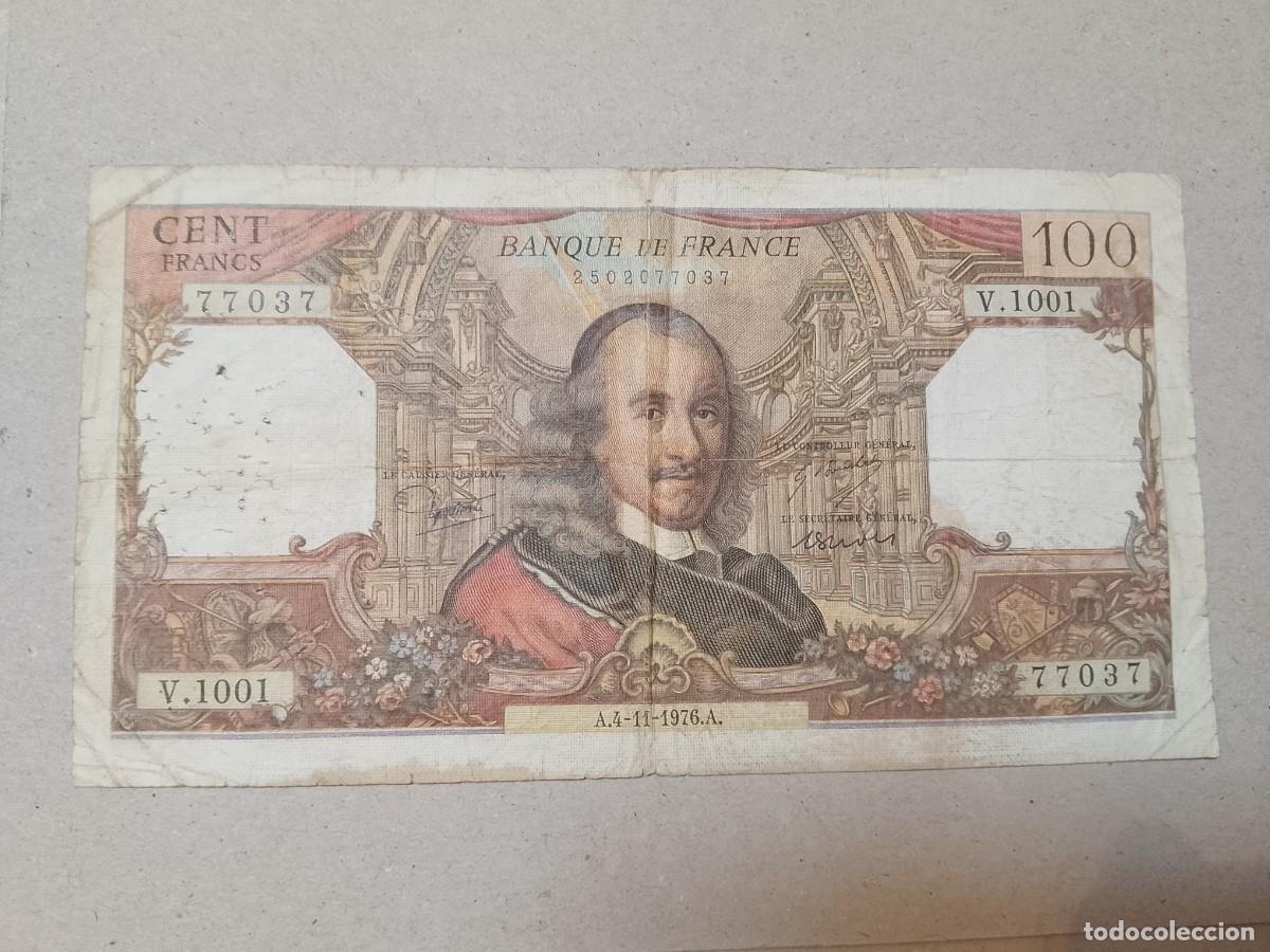 Billetes extranjeros: Billete Francia 100 Francs, a&ntilde;o 1975
