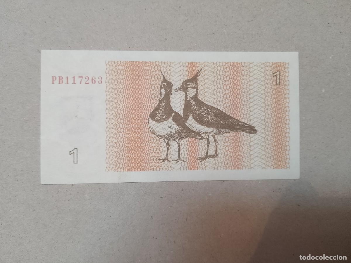 Billetes extranjeros: Billete Lituania, 1 litu, a&ntilde;o 1992, UNC - Foto 2