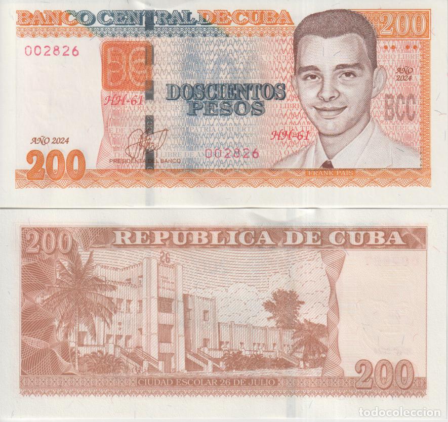 Billetes extranjeros: Cuba 200 Pesos del 2024 Pick 130 (1) SC/UNC
