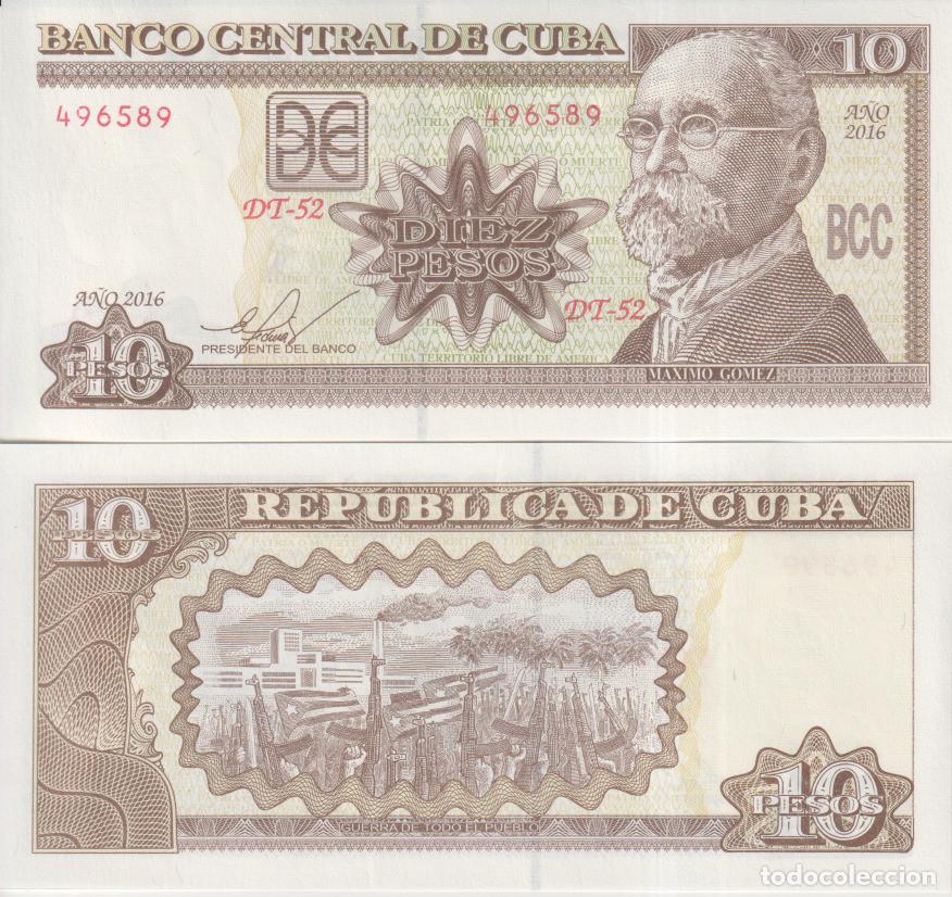 Billetes extranjeros: Cuba 10 Pesos del 2016 Pick 117 SC/UNC