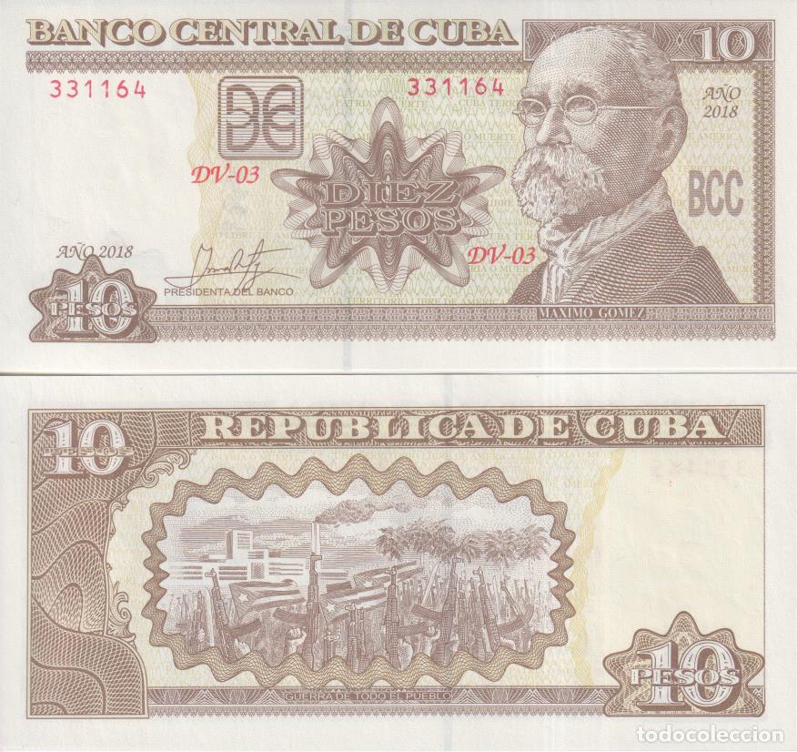 Billetes extranjeros: Cuba 10 Pesos del 2018 Pick 117 SC/UNC