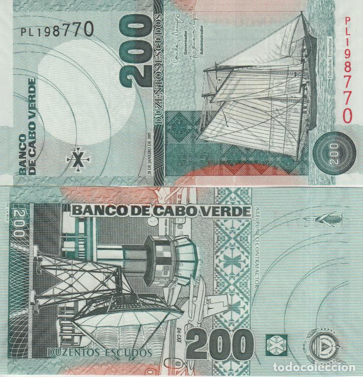 Billetes extranjeros: Cabo Verde 200 escudos del 2005 Pick 68 a SC/UNC