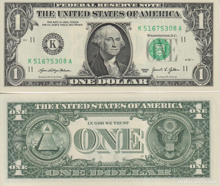 Billetes extranjeros: Estados Unidos EE UU 1 dollars Pick W 549 k SC/UNC
