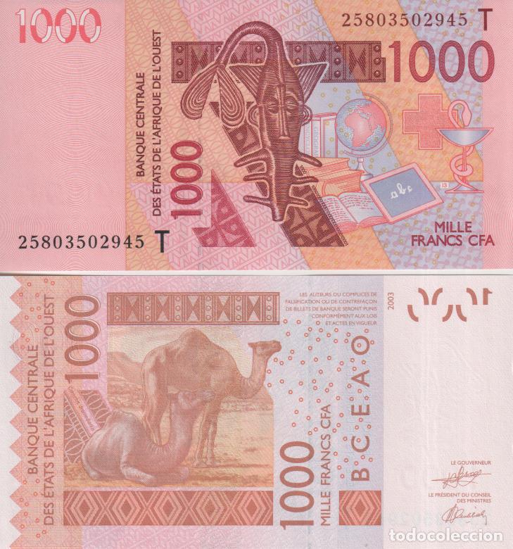 Billetes extranjeros: Estados de Africa oeste (EAO) 1000 francos del 2025 Pick 815 T SC/UNC