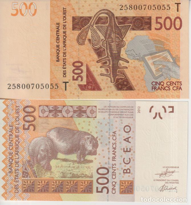 Billetes extranjeros: Estados de Africa oeste (EAO) 500 francos del 2025 Pick 819 T SC/UNC