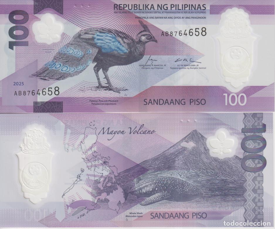 Billetes extranjeros: Filipinas 100 piso del 2025 Pick W 238 SC/UNC