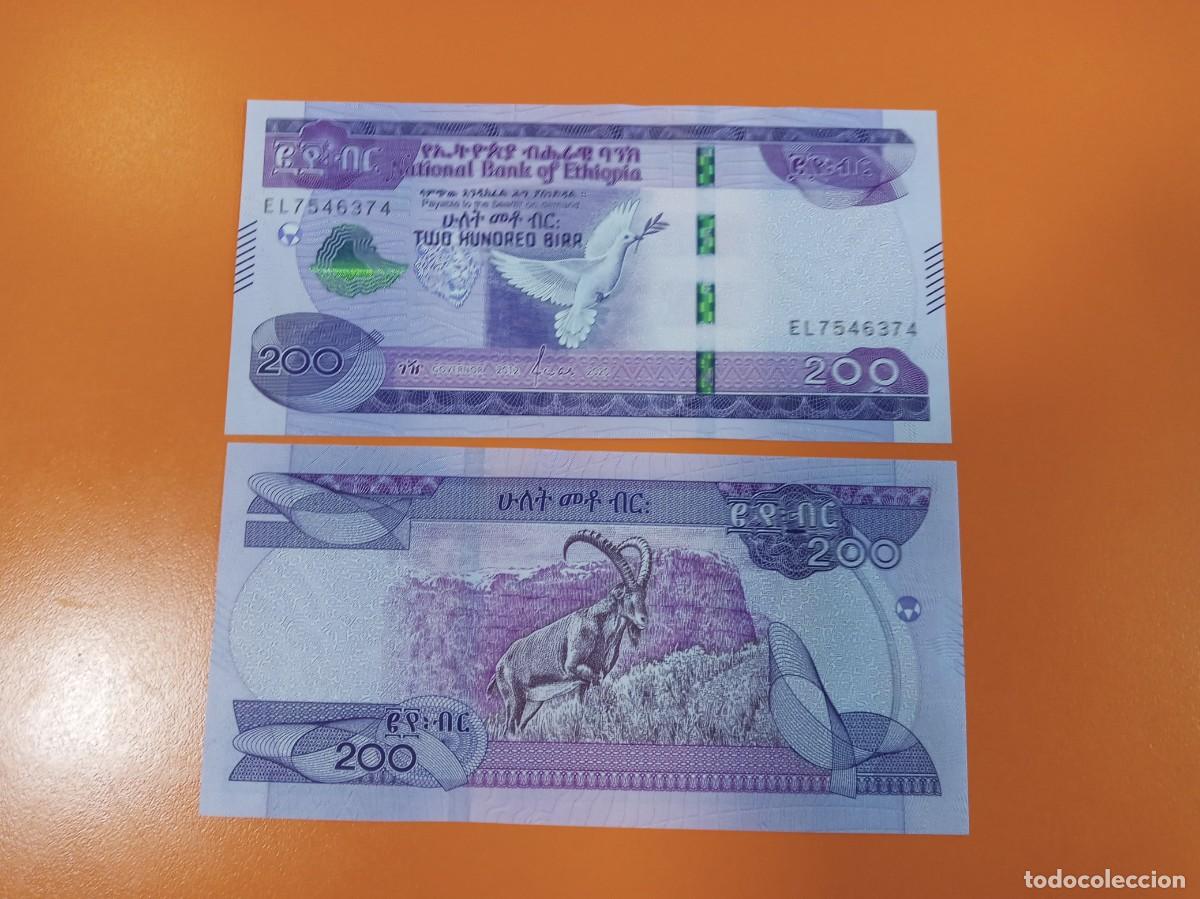 Billetes extranjeros: ETIOP&Iacute;A 200 BIRR 2020