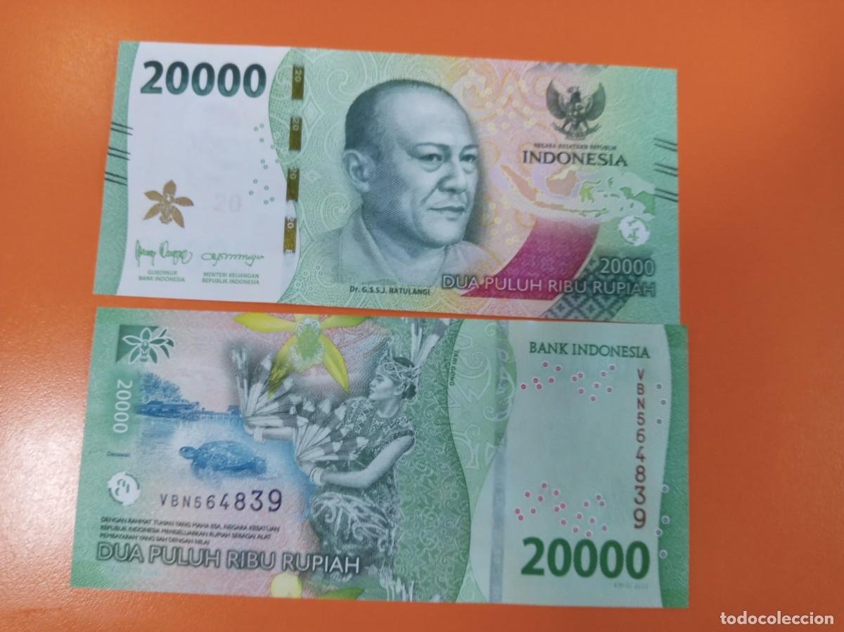 Billetes extranjeros: INDONESIA 20.000 RUPIAS 2024
