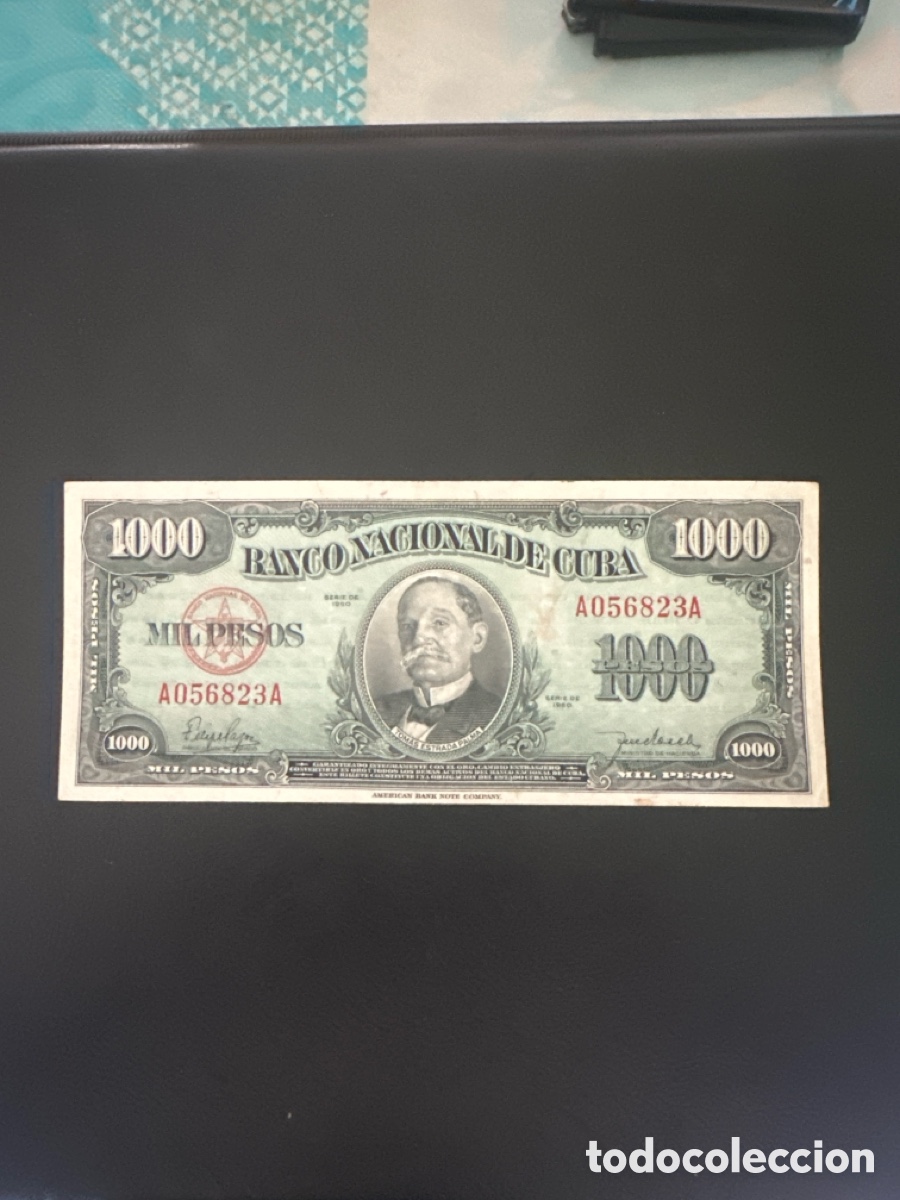 Billetes extranjeros: Billete de Cuba de 1000 pesos a&ntilde;o 1950 raro