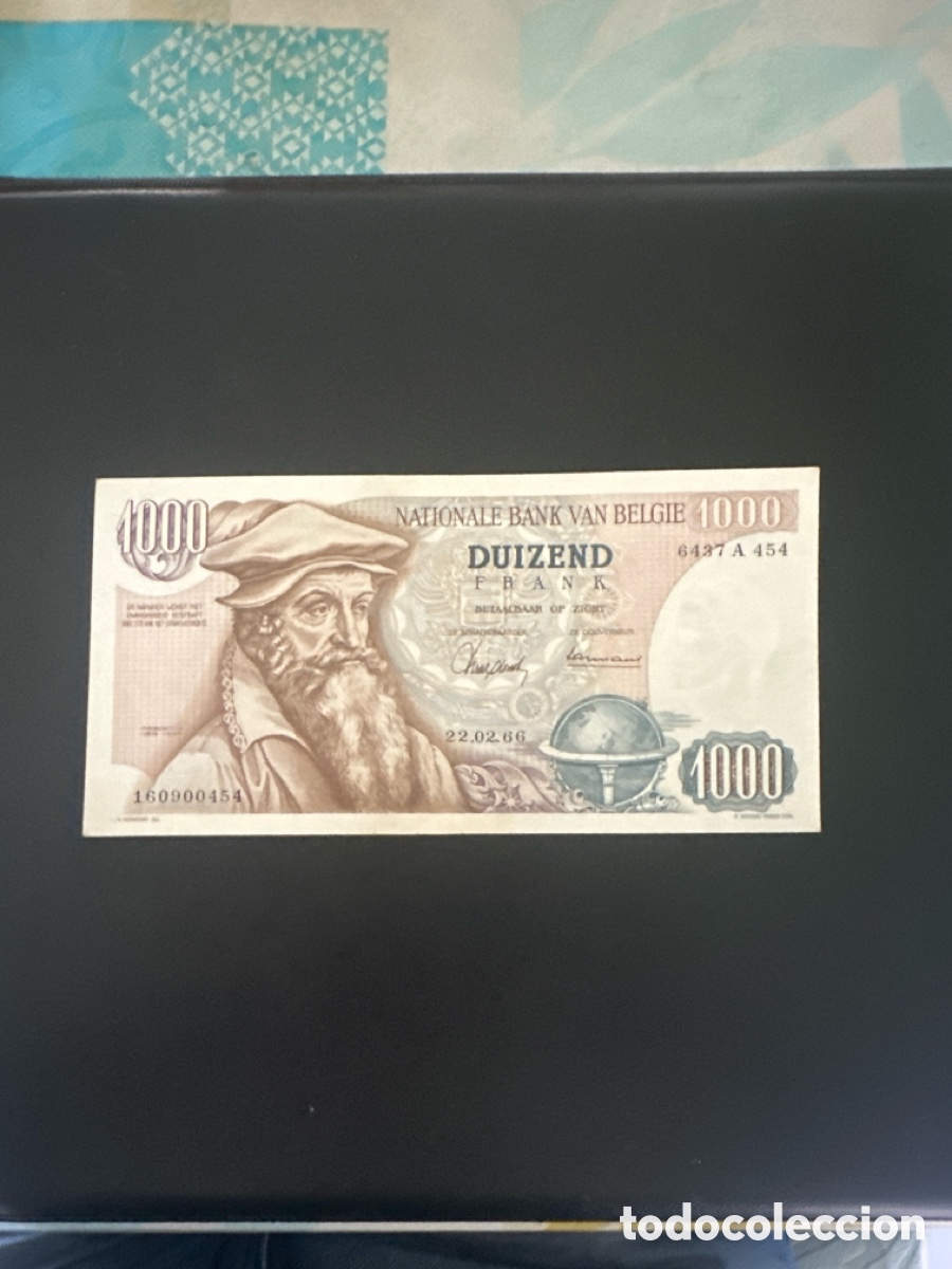 Billetes extranjeros: Billete de 1000 francos a&ntilde;o 1966