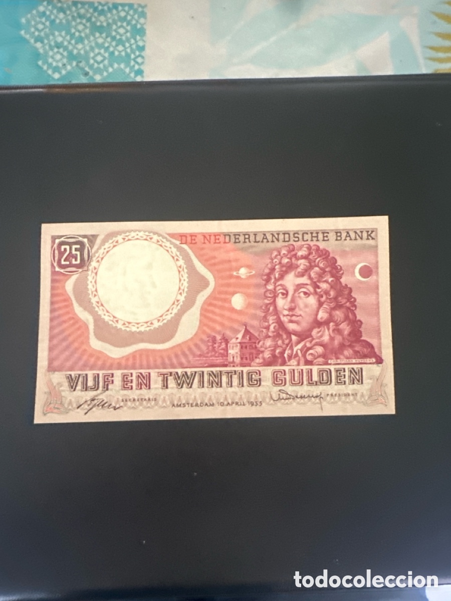 Billetes extranjeros: Billete de 25 gulden a&ntilde;o 1955
