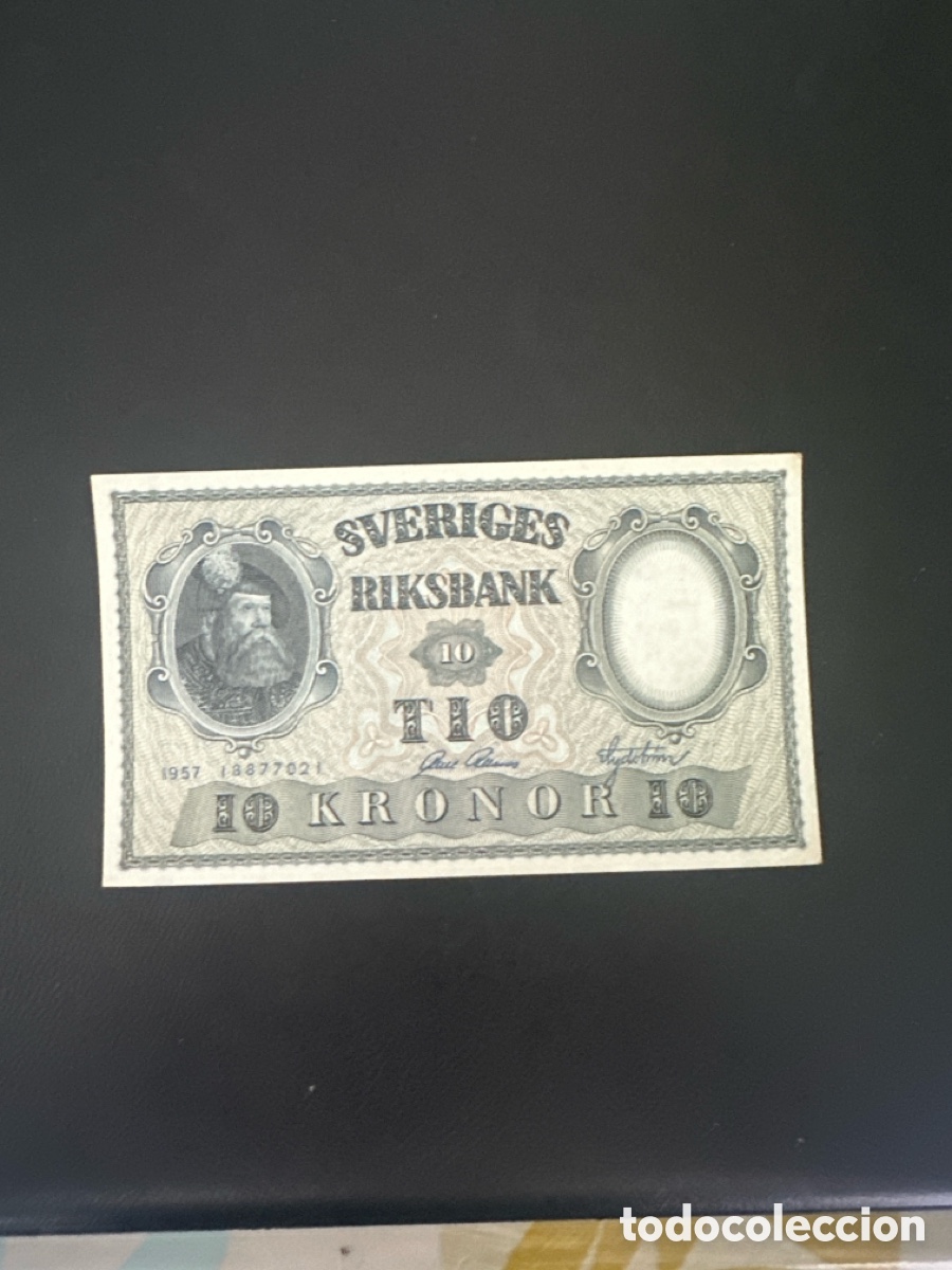 Billetes extranjeros: Billete de Suecia de 10 coronas a&ntilde;o 1957