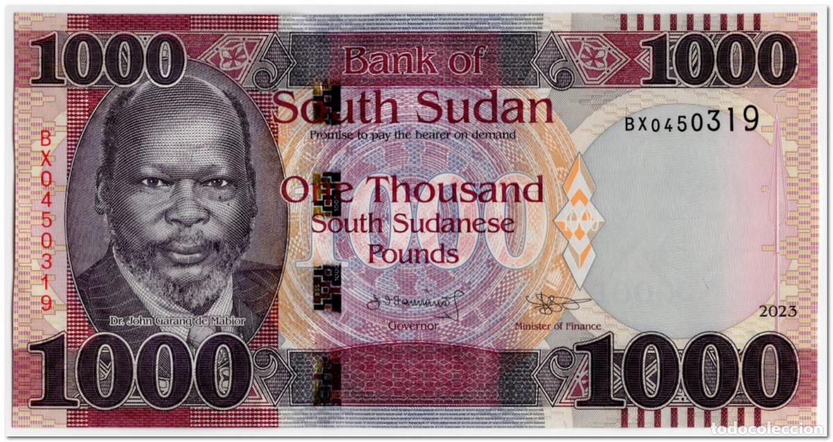 Billetes extranjeros: SOUTH SUDAN,1000 POUNDS,2023,P.NEW,UNC