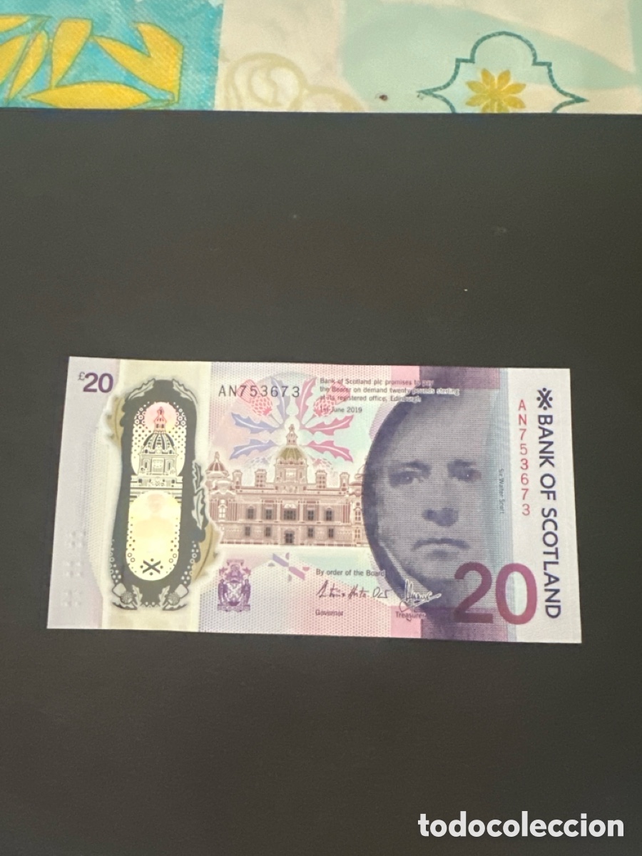 Billetes extranjeros: Billete de Escocia de 20 libras polimero a&ntilde;o 2019, sin circular