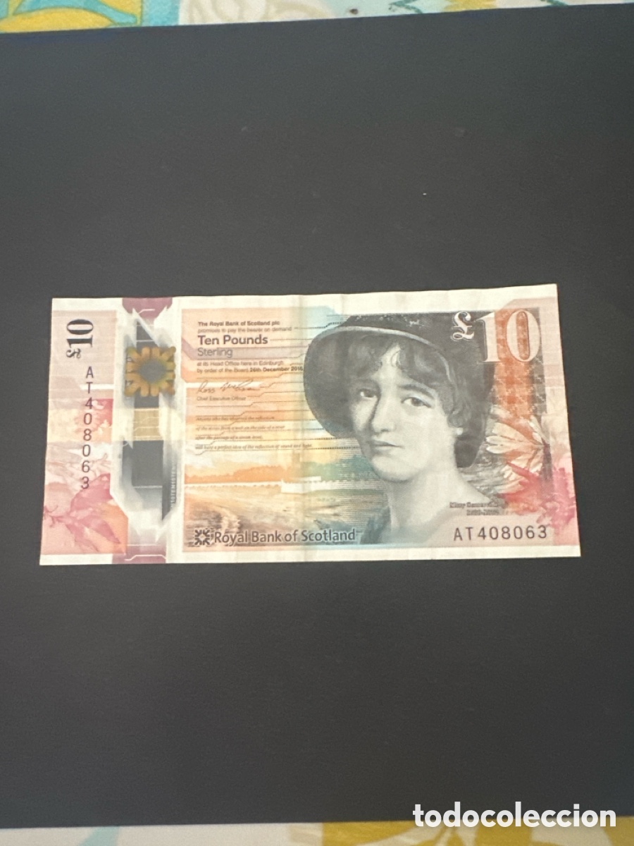 Billetes extranjeros: Billete de Escocia de 10 libras polimero a&ntilde;o 2016