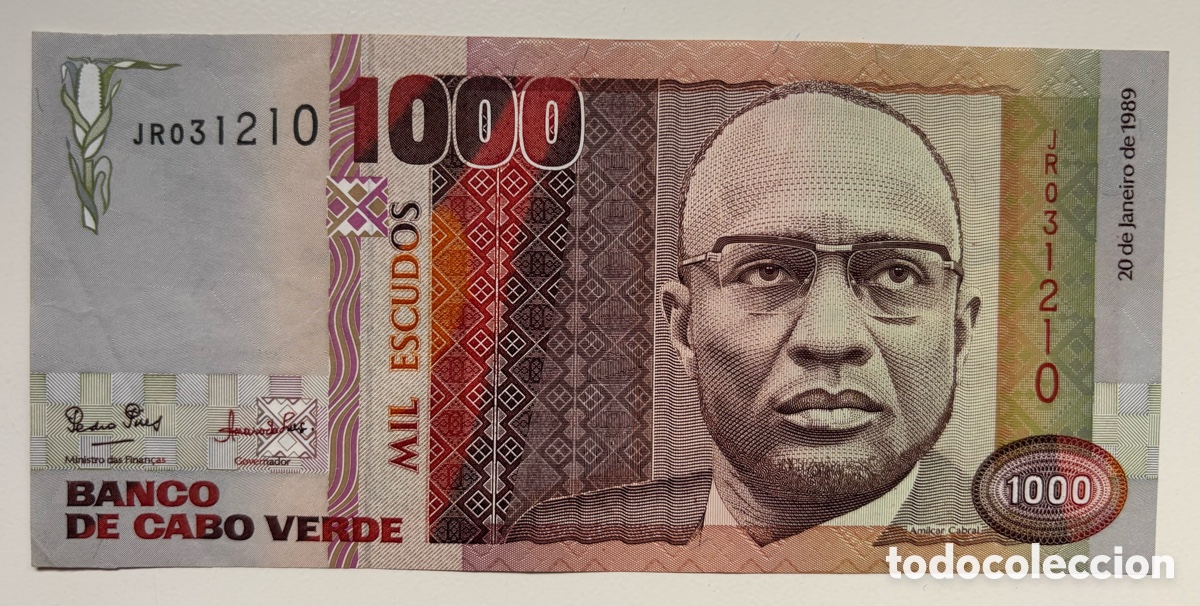Banconote internazionali: Billete CABO VERDE 1000 Escudos 1989