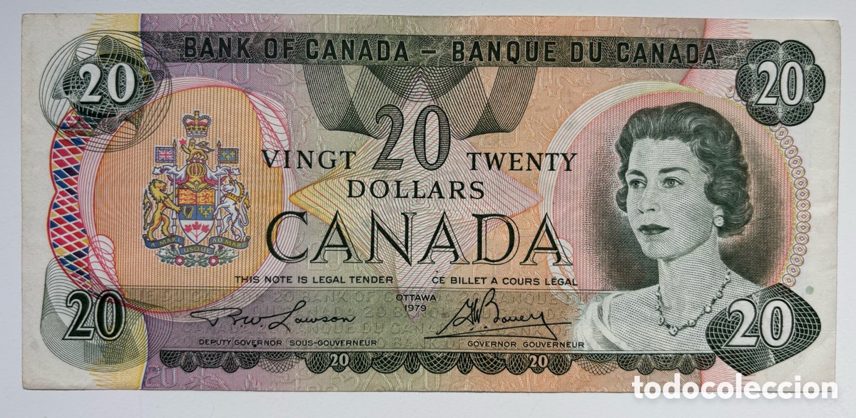 Banconote internazionali: Billete CANADA 20 Dolares 1979 Ottawa